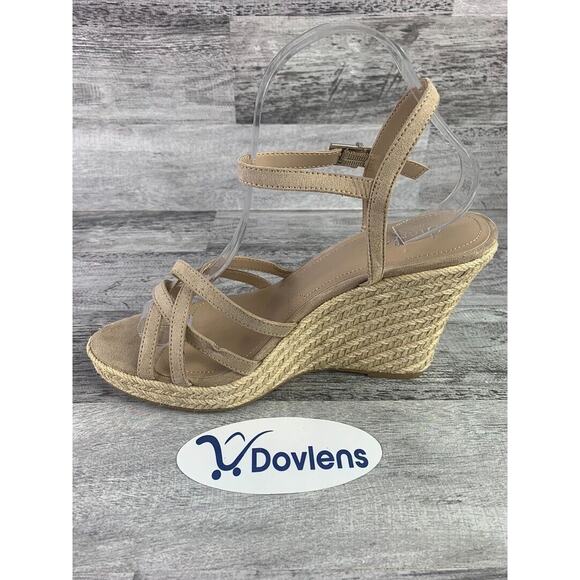 Charles By Charles David Womens Beige Strappy Wedge Sandals Size 9.5M - Picture 7 of 8